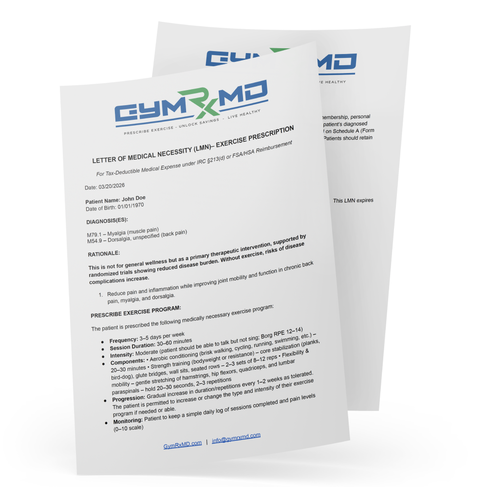 GymRxMD – Doctor-Prescribed Exercise Plan + Tax-Deductible / FSA-HSA LMN